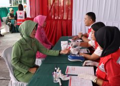 Peringati HUT Ke-80 Persit KCK, Kodim 0411/KM Gelar Aksi Kemanusiaan Donor Darah