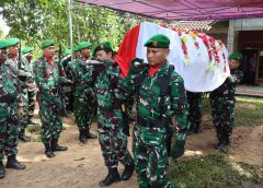 Wujud Penghormatan Terakhir Kepada Anggota Veteran, Kodim 0411/KM Gelar Upacara Pemakaman Secara Militer