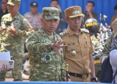Danrem 043/Gatam Sambut Kunker Pangdam XXI/RI  ke Unit Pengelola Irigasi (UPI) Way Rarem Lampung Utara.