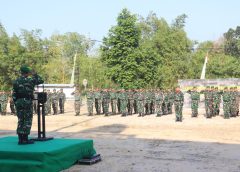 Kodim 0411/KM Gelar Upacara Bendera Mingguan di Terbanggi Besar