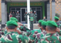 KODIM 0411/KM GELAR UPACARA BENDERA MINGGUAN SEBAGAI WUJUD NASIONALISME DAN DISIPLIN PRAJURIT