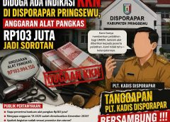 Diduga Ada Indikasi KKN di Disporapar Pringsewu, Anggaran Alat Pangkas Rp103 Juta Jadi Sorotan
