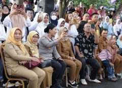 Bupati ela saksikan penampilan  karya Ratusan Anak sebagai penerus masa depan daerah Lampung Timur