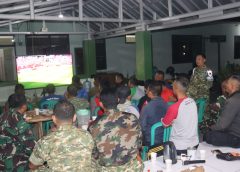 Kodim 0411/KM Gelar Nobar Gembira Piala Dunia Tahun 2026, Pererat Kebersamaan Prajurit dan Masyarakat