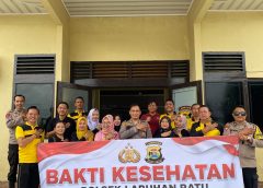 Puskesmas Labuhan Ratu Gelar Cek Kesehatan Gratis pada HUT Bhayangkara di Polsek Labuhan Ratu