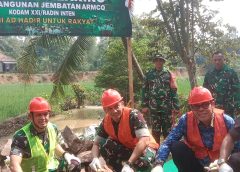 Danrem 043/Gatam Hadiri Groundbreaking Jembatan ARMC0 Wilayah Kodim 0411/KM