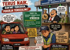Tarif Tol Lampung Terus Naik, Pekerja Justru Diduga Terima Gaji Lebih Rendah