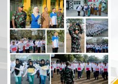 Danramil 411-01/Metro Sukses Melaksanakan kegiatan MPLS Siswa-siswi baru di SMK Negeri 3 Metro