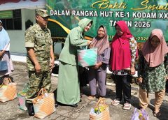 Sambut HUT ke-1 Kodam XXI/Radin Inten, Kodim 0411/KM dan Seluruh Jajaran Koramil Gelar Bakti Sosial Serentak