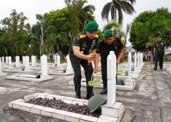 Danrem 043/Gatam Hadiri Ziarah Dan Bakti Kesehatan HUT Ke-1 Kodam XXI/Radin Inten 