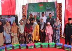 Dandim 0411/KM Dampingi Danrem 043/Gatam Dalam Giat Ground Breaking Jembatan Gantung Tahap VII Lampung Tengah