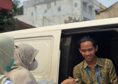 Puskesmas Way Kandis Edukasi Warga dan Bagikan Masker Terdampak Abu Vulkanik Anak Krakatau
