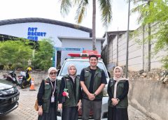 Tim P3K Puskesmas Rajabasa Indah Berikan Pelayanan Kesehatan P3K pada Pertandingan KOK Padel BEM FEB Universitas Lampung