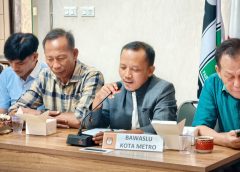 Bawaslu Kota Metro Menghadiri dan Melakukan Pengawasan Rapat Pleno terbuka di KPU Metro