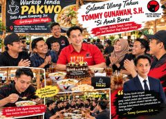 Tommy Gunawan Rayakan Pertambahan Usia di Warkop Tenda Pakwo, Soto Kampung Jos Jadi Sajian Favorit