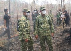 Tinjau Karhutla Way Kambas, Kasrem 043/Gatam Dampingi Kepala BNPB Kawal Keselamatan Ekosistem