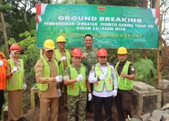 Ground Breaking Danrem 043/Gatam, Meresmikan Pembangunan Jembatan Beton Perintis Garuda Tahap Vlll Radin Inten